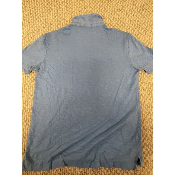 Mododoc Men's Size Large Three Button Light Blue short sleeve Golf Shirt - Picture 3 of 3